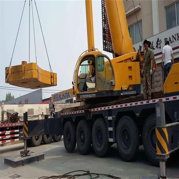 恩施当地吊车出租|机器吊装|75吨|工厂搬迁服务